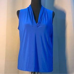 Jonas Studios Separates sleeveless blue V-neck shell blouse